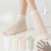 Женские короткие носки из тутового шелка с мелкой сеткой, дышащим верхом, хлопковые носки с защитой от запаха и влагопоглощением, летние дышащие носки-следки