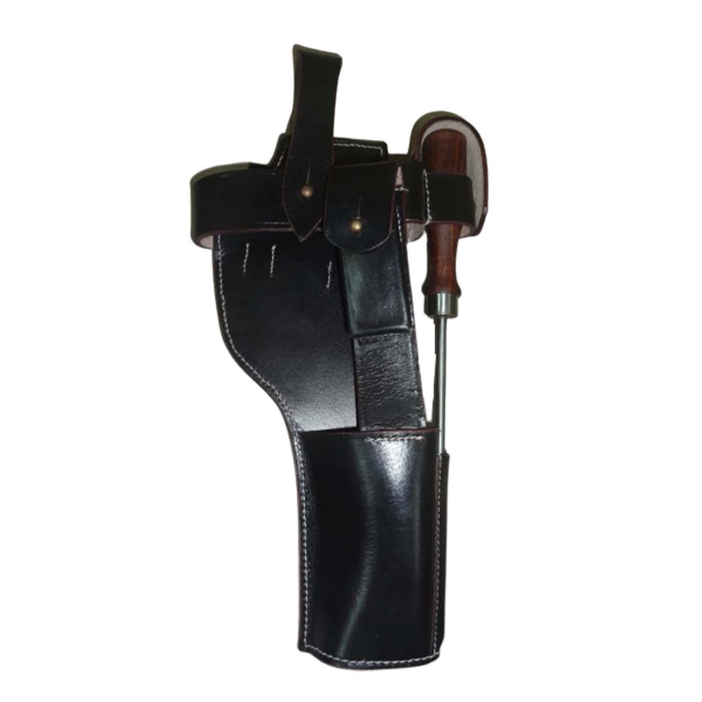 Немецкий пистолет Маузер C96 Broomhandle Кожаная кобура с шомполом+накладки - Репродукция PO-SU4A-63OR