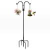 Garden Shepherd Hook: Double Hook Iron Art for Potted Plants and Decorative Lamps