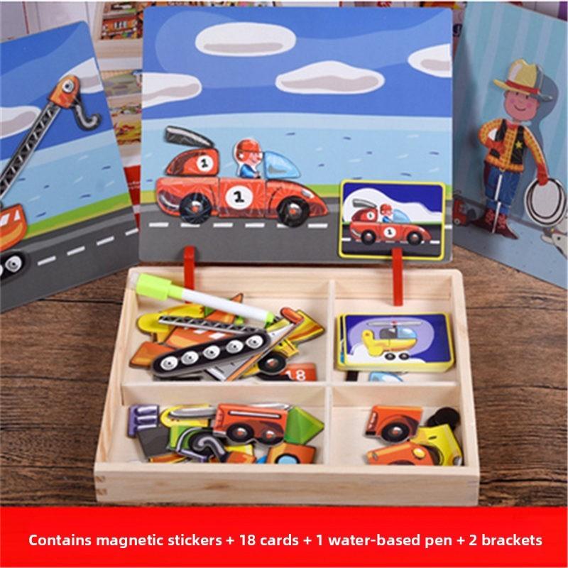 Wooden Jigsaw Puzzle For Toddlers With Magnetic Features For Early Learning And Skill Development