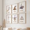 Classic Movie Wizard Owl Magic Books Posters Broom Potter Alphabet Canvas Painting Prints Wall Picture Kids Room Home Decor Gift
