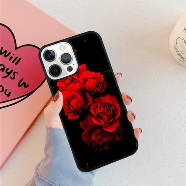 Красная Роза Чехол для Телефона Для iPhone 17 Air 15 16 11 12 13 14 Pro Max Чехол Для iPhone 17 Air Max Plus coque Fundas Оболочка