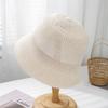 Весенне-Летняя Шляпа Женская Ажурная Дышащая Вязаная Панама Повседневная Защита от Солнца Шляпа от Солнца Однотонная Простая Новая Кепка-Бомбер Женская