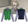 Dark Knight Joker Clown Costume With Shirt Vest Tie Set For Halloween Cosplay