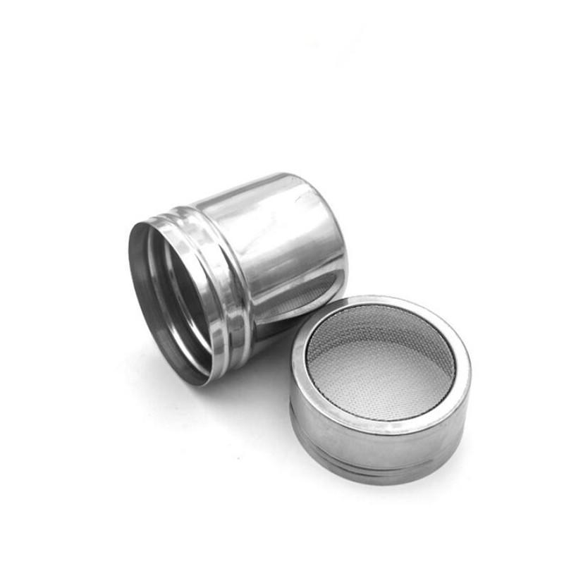HOT Stainless Steel Chocolate Shaker Cocoa Flour Icing Sugar Powder Coffee Sifter Lid Shaker Cooking Tools Coffee Accessories