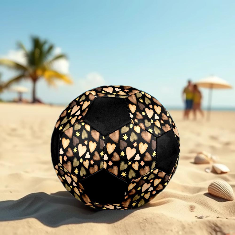 1PC Heart Star Soccer Ball Size 5 Football Machine Sewn Indoor/Outdoor Universal Football Gift W5