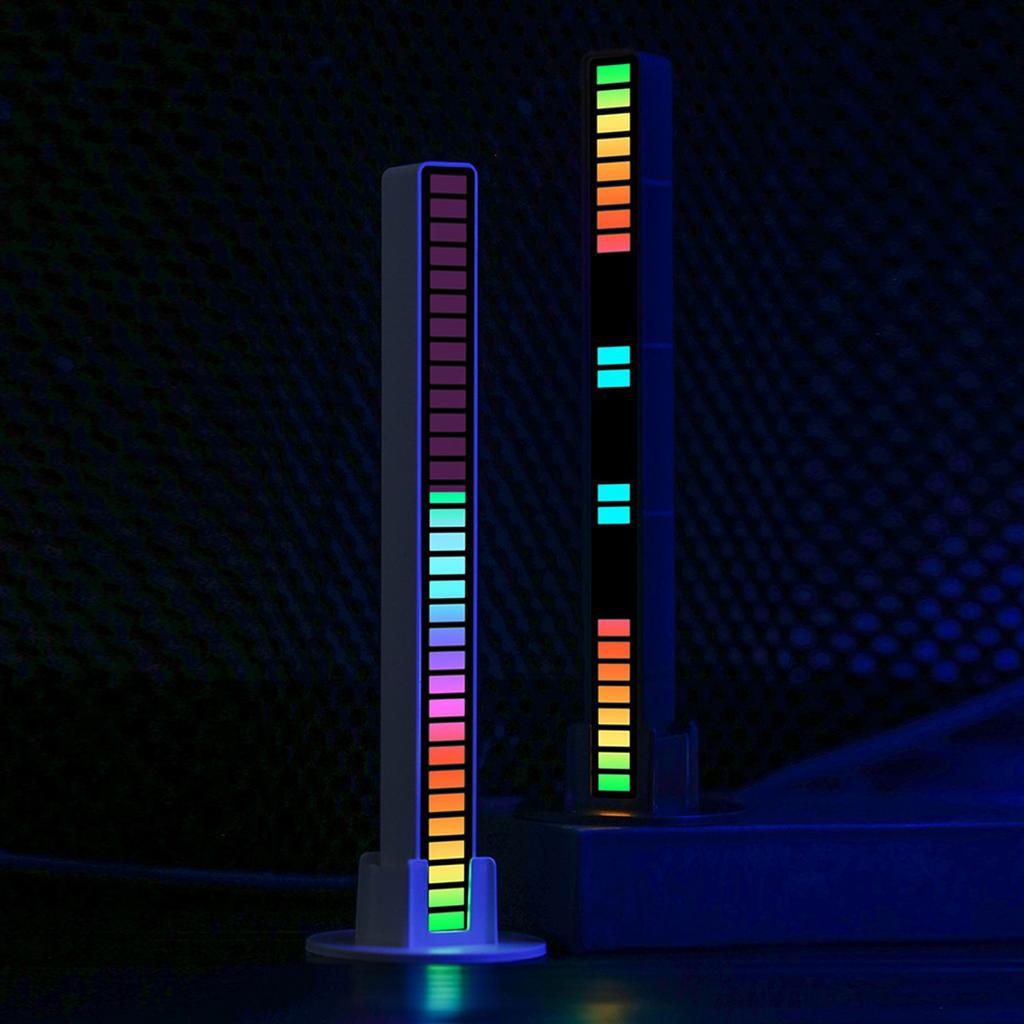 Звуковая активируемая подсветка, 32-битная световая панель RGB со звуковым управлением, красочная перезаряжаемая светодиодная подсветка, активируемая голосом световая панель RGB