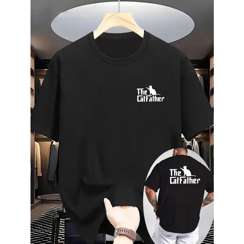 Европейские размеры Летняя Новая Мужская Повседневная Футболка с Принтом, с Ребристым Круглым Вырезом и Короткими Рукавами