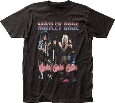 Motley Crue Стиль 90-х Девушки Девушки Девушки Мужская Футболка Музыка Классическая Группа Черный