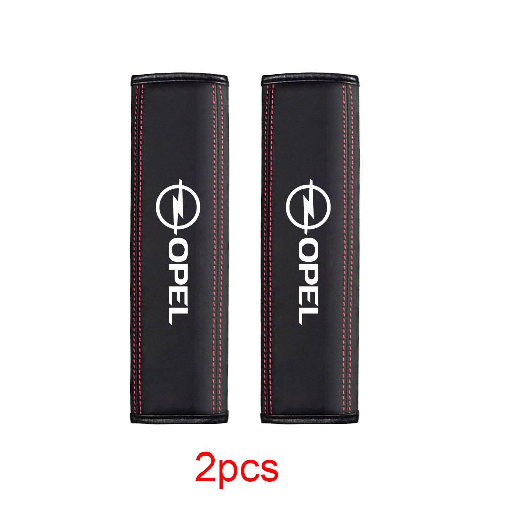 2pcs Car Seat Belt Shoulder Pads Leather Decoration For opel insignia astra j h g corsa d zafira b QA5