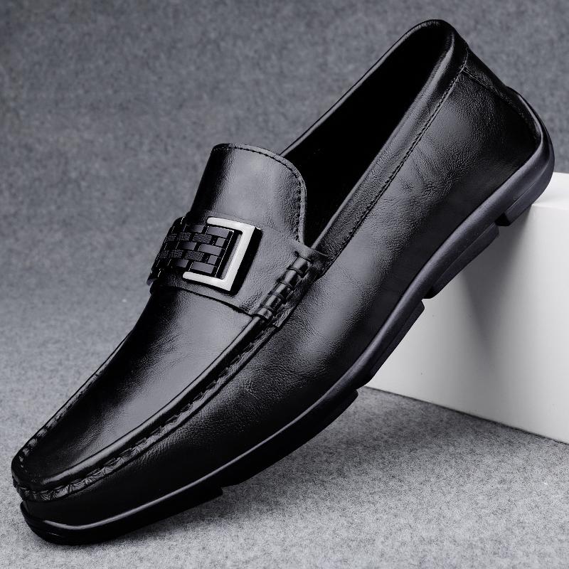Мужские лоферы из натуральной кожи, слипоны, плоская подошва, повседневная обувь для улицы, новинка, мокасины, мужская обувь для отдыха, для ходьбы, для вождения