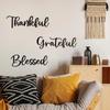 3pcs Grateful Blessed Metal Wall Art Set - Black Thankful Sign for Home Décor, Inspirational 'Be Grateful' Wall Art
