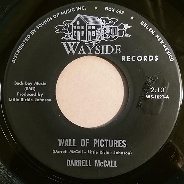 7-дюймовая пластинка DARRELL MCCALL - Wall Of Pictures WS1021 Wayside Records 1968 США Фолк Б/у