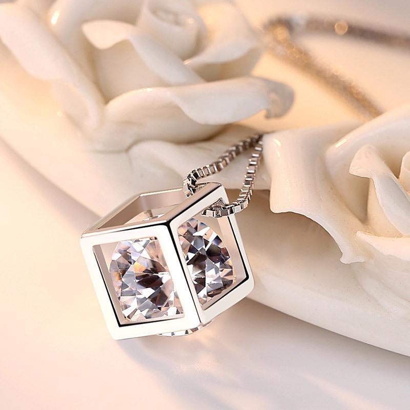 Ожерелье Love Rubik's Cube для женщин, японское и корейское, простое персонализированное ожерелье с подвеской на ключицу