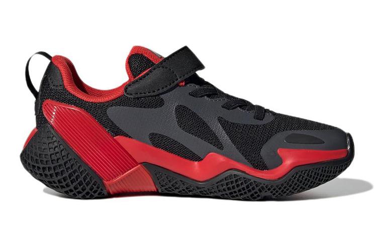 Adidas 4Uture Rnr El K Comfortable Abrasion Resistant Abrasion Resistant Low top Kids' Running Shoes Black Red Kids' GY9384