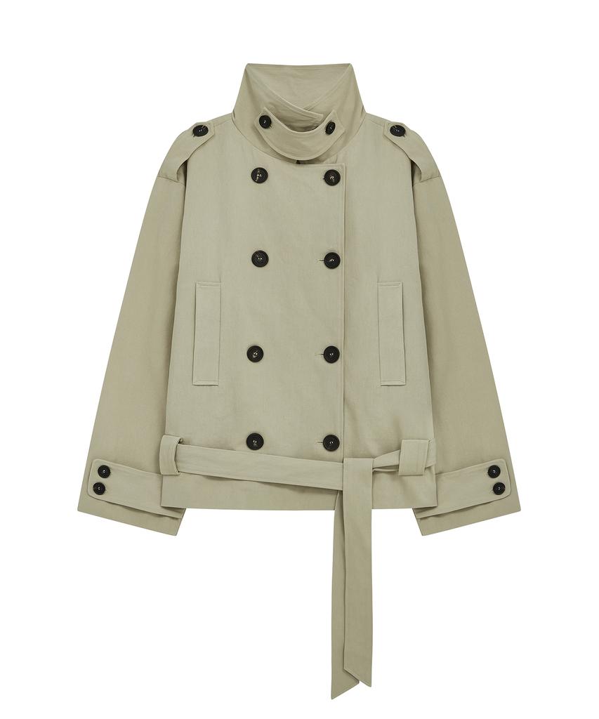 MIDNIGHT MOVE Sh Trench Coat (Beige)