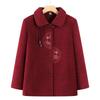 Winter woolen coat thickened old lady winter plush top clothes