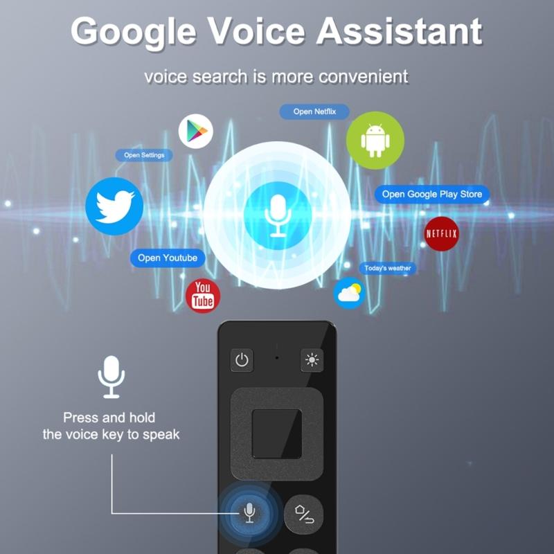 2 в 1 Воздушная мышь Голосовое управление RGB-подсветка 2,4 ГГц Беспроводная воздушная мышь Пульт дистанционного управления с 6-осевым гироскопом USB-приемник