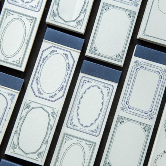 Memo Pad Vintage Style DIY Floral Printing Classic Label Material Literature Journal Pad Office Supplies