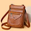 Сумка для мобильного телефона женская ретро мягкая кожаная сумка через плечо кошелек для монет