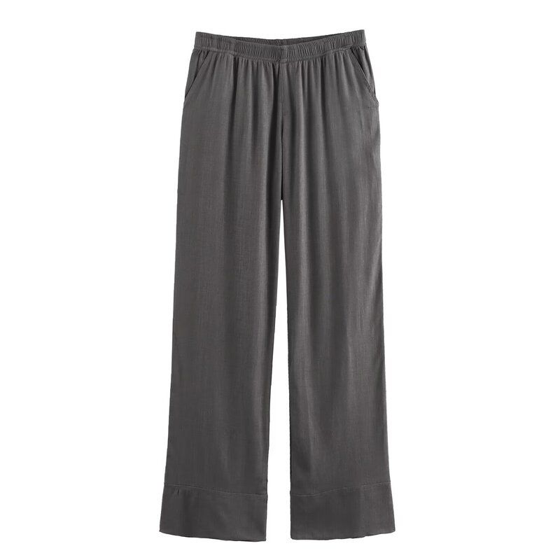 Fashion Style 2024 Summer New Arrival Women's Clothing Texture Double Breasted Kimono Coat Straight-Leg Pants 5427743 922