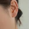 Серьги-пирсинг Lunne из 14-каратного золота с тремя шариками (14-каратное золото) S17
