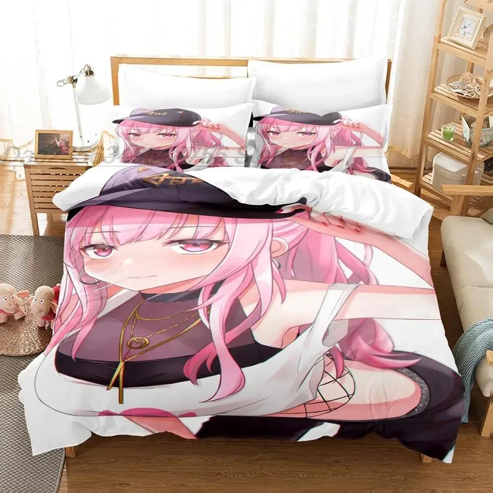 3D Print Anime Pink Girls Neneka Bedding Collection Single Twin Full Queen King Size Bed Collection Adult Kid Bedroom Duvet Cover Sets