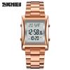 SKMEI 1812 Men's Steel Square Dial Electronic Watch Luxury Business Countdown Waterproof Sports Digital Watch relgios masculino