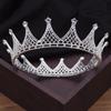 Диадема со стразами, свадебные тиары, королевская королева, свадебная корона, головной убор, круг, украшения для волос, аксессуары для невесты