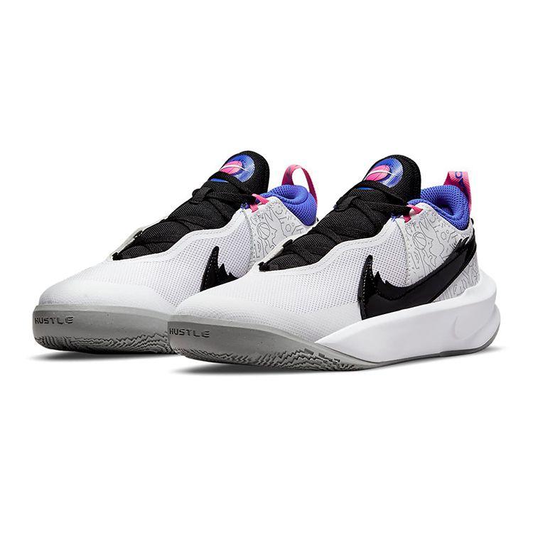 Space Jam x Nike Team Hustle D10 SE GS Кроссовки детские Белый Гипер-королевский Розовый взрыв DH8053-100