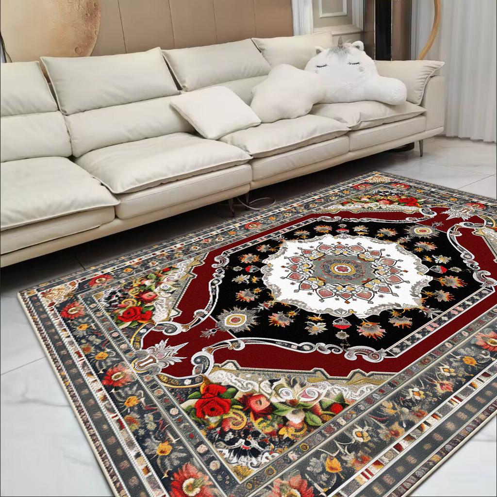 Великолепный европейский ковер для гостиной, ретро, большая площадь, украшение, ковры для диванной зоны, для спальни, гардеробной, нескользящие напольные коврики