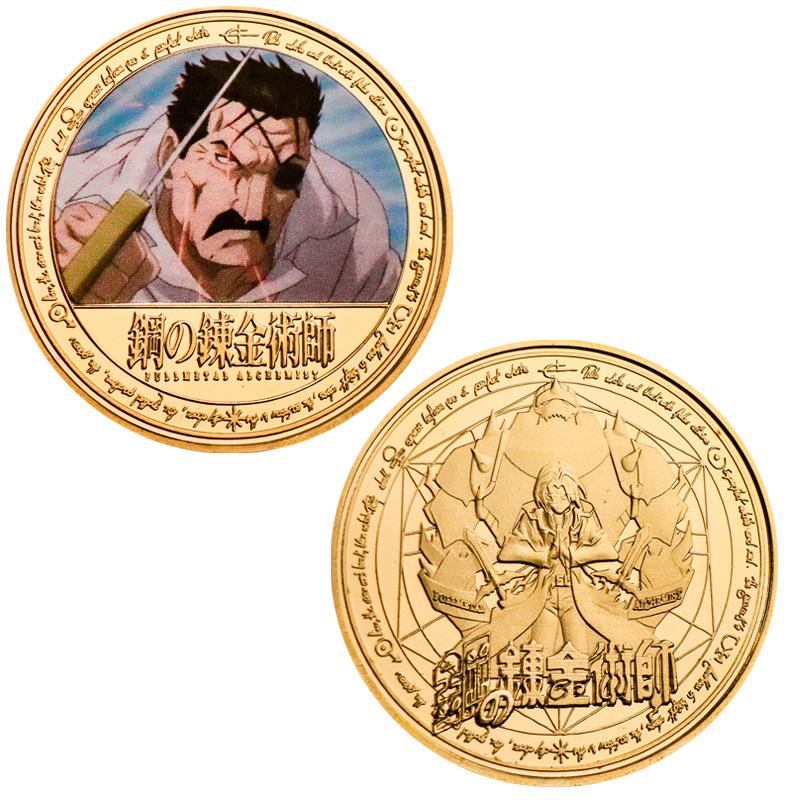 Steel commemorative coins, anime coins, peripheral commemorative coins, die cast metal coins, badges, gifts