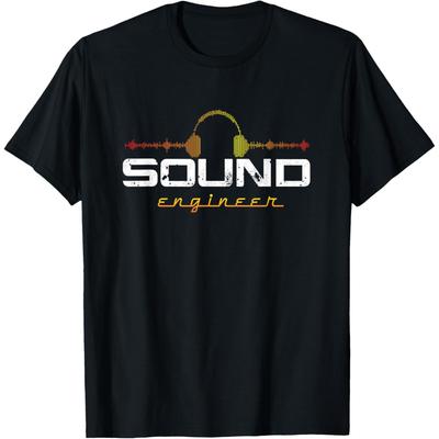 DJ Музыкальный продюсер Звукорежиссер Аудио Подарок Музыкант Футболки Юмор Уличная одежда Футболка с коротким рукавом Унисекс Свободная одежда