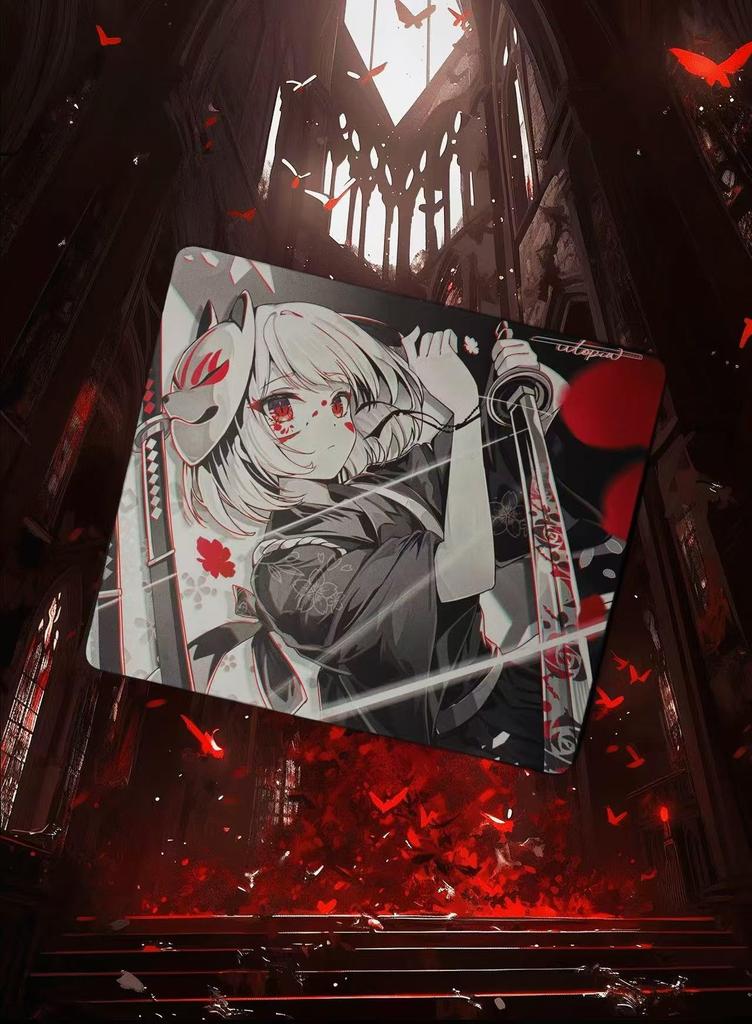 Utopia Gaming Black Blade V1.5 Gaming Mouse Pad, Cloth Type, XL Size, 490x420x4mm (Authorized Japanese Distributor Warranty)