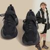 Youth style shoes Kids Winter Warm Fleece-Lined Chunky Sneakers Boys Girls Outdoor Running Shoes Rubber Sole