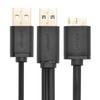 Ugreen Двойной кабель питания и данных для внешнего жесткого диска Micro USB 3.0