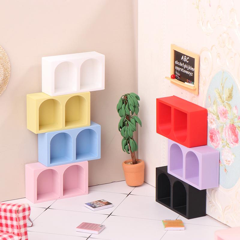 1/12 Кукольный домик Настенный шкаф Шкаф для хранения Модель книжного шкафа Кукольный дом Мини-мебель Декор Кукольные аксессуары Микросцена Декор