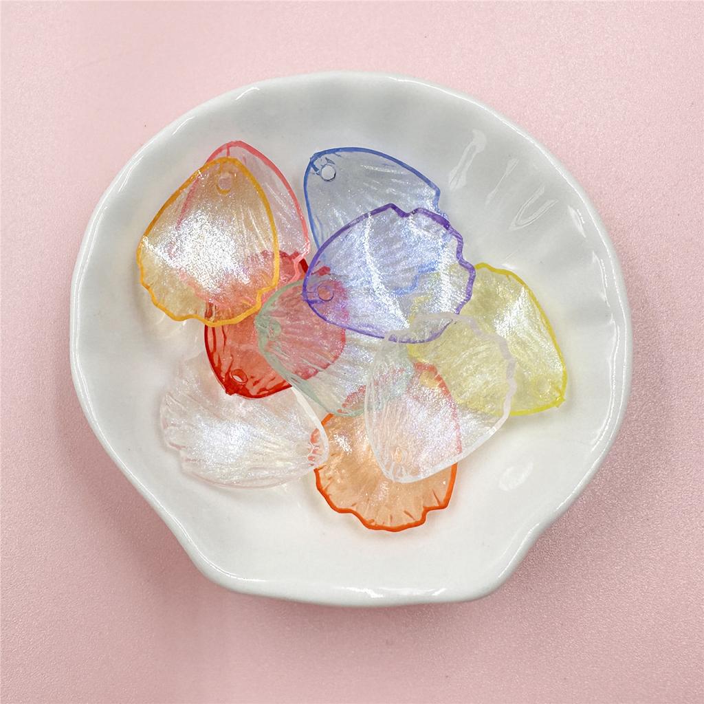 10 шт. 19*23 мм акриловые прозрачные бусины-лепестки цветов для изготовления ювелирных изделий, материалы из бисера