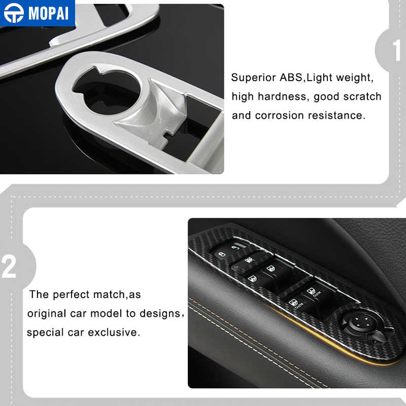Молдинги салона автомобиля MOPAI для Jeep Compass 2017, панель подъема окна, декоративная крышка для Jeep Compass 2018
