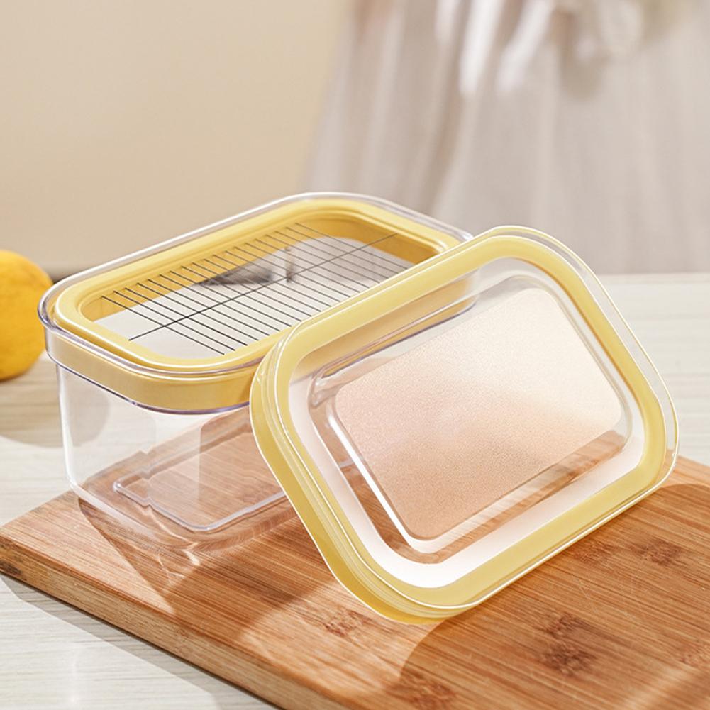 Butter Slicer Cutter with Sealing Lid Plastic Butter Keeper Anti-Scratch Butter Box Case for Countertop Or Fridge