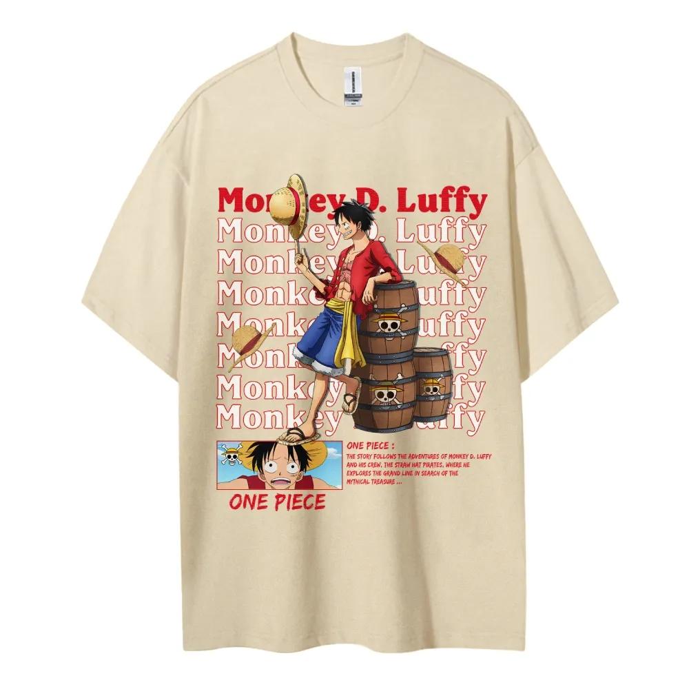 ONE PIECE Animation Derivatives Graphic Printed Cotton Crew Neck Tshirt Unisexs Summer Casual 2025 Trending Fashion Top Clothing
