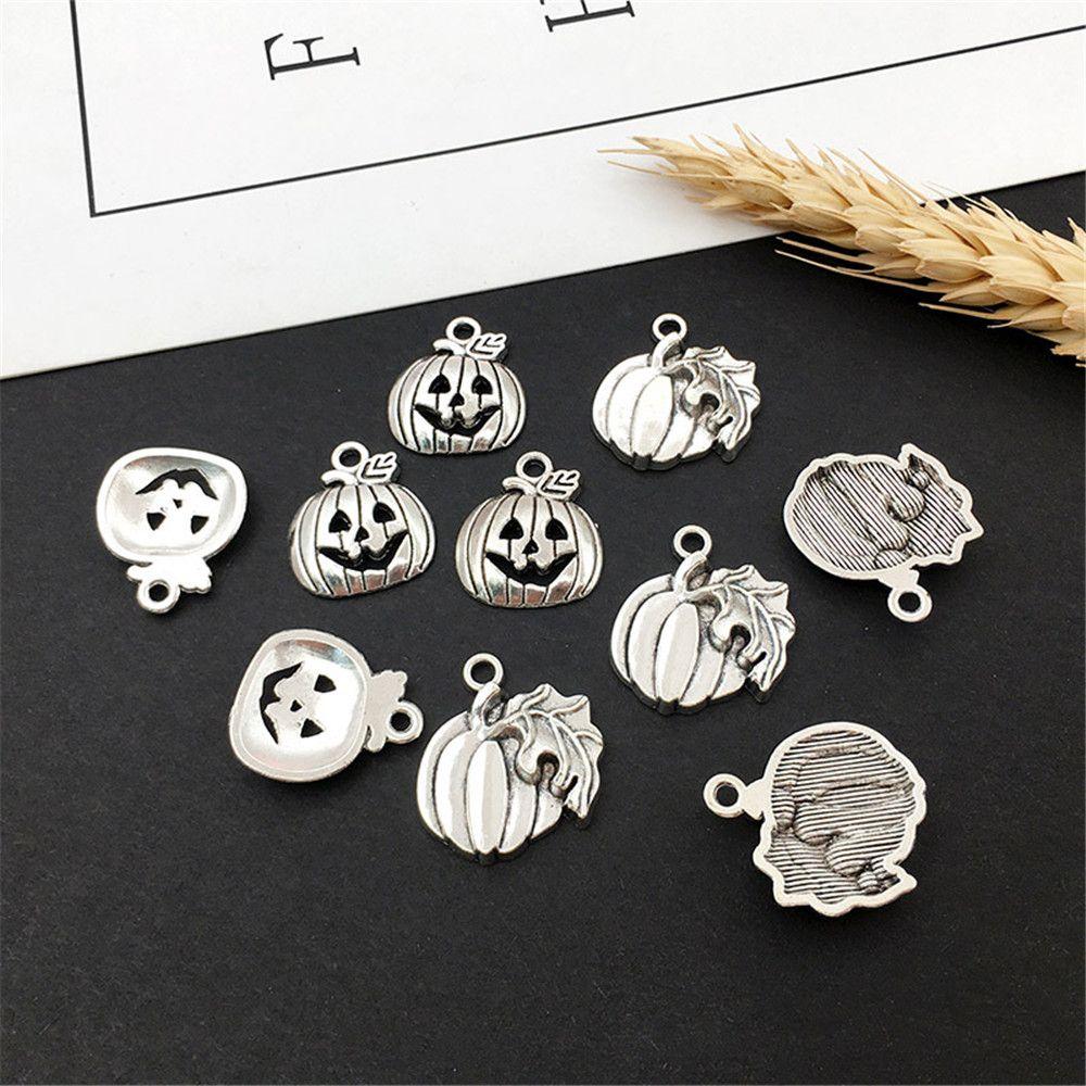 20 шт. Случайные украшения для изготовления Рождественский призрак Металлический паук Хэллоуин Шармы Подвеска Череп Скелет