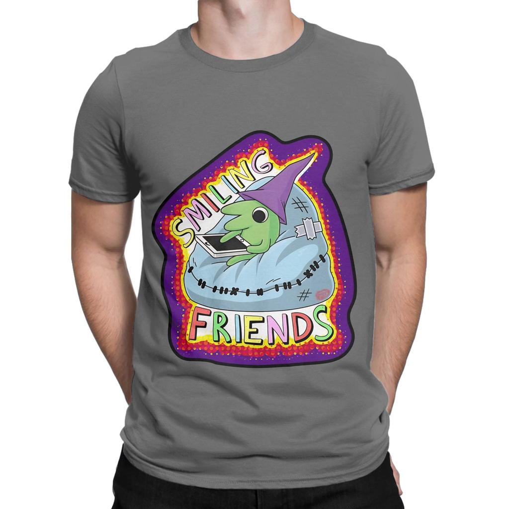 Smiling friends logo poster Funny Graphic 100 Cotton TShirt Smiling Friends Season 2 Tees Tops For Unisex