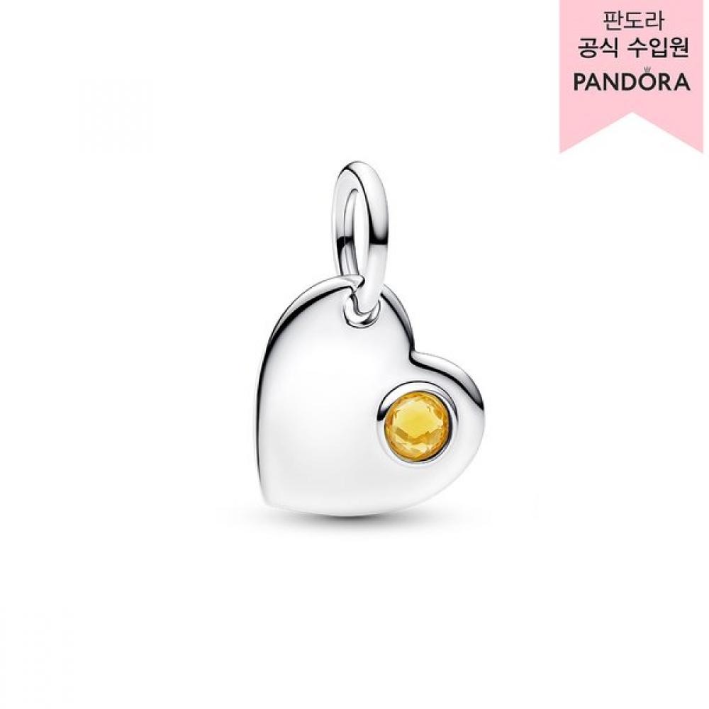 Pandora Ingraved Heart Dangle Charm Honey Stone 794295c11