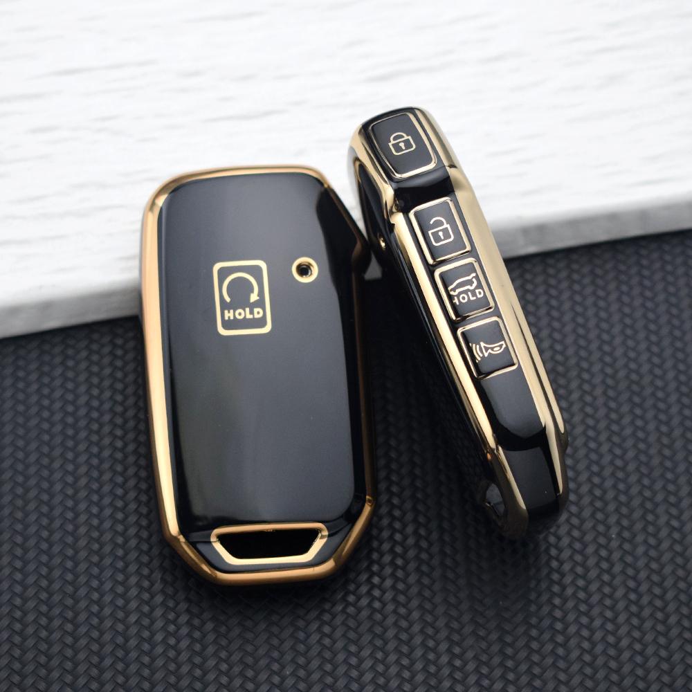 Чехол на 5 кнопок из ТПУ для автомобильного ключа Kia Seltos Sportage K5 Sorento Cerato KX5 Niro Forte K3 Optima Soul Tellurider Сумка для брелока автомобиля