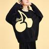 Anta X Kirsh Collaboration Life Series Big Cherry Letter Круглый вырез свитера свитер женский черный 962348725-3