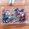 600PCS/BOX Multicolor Quilting Pins Round Head Straight Push Straight Pins DIY Professional Corsage Stick Pin Dressmaking