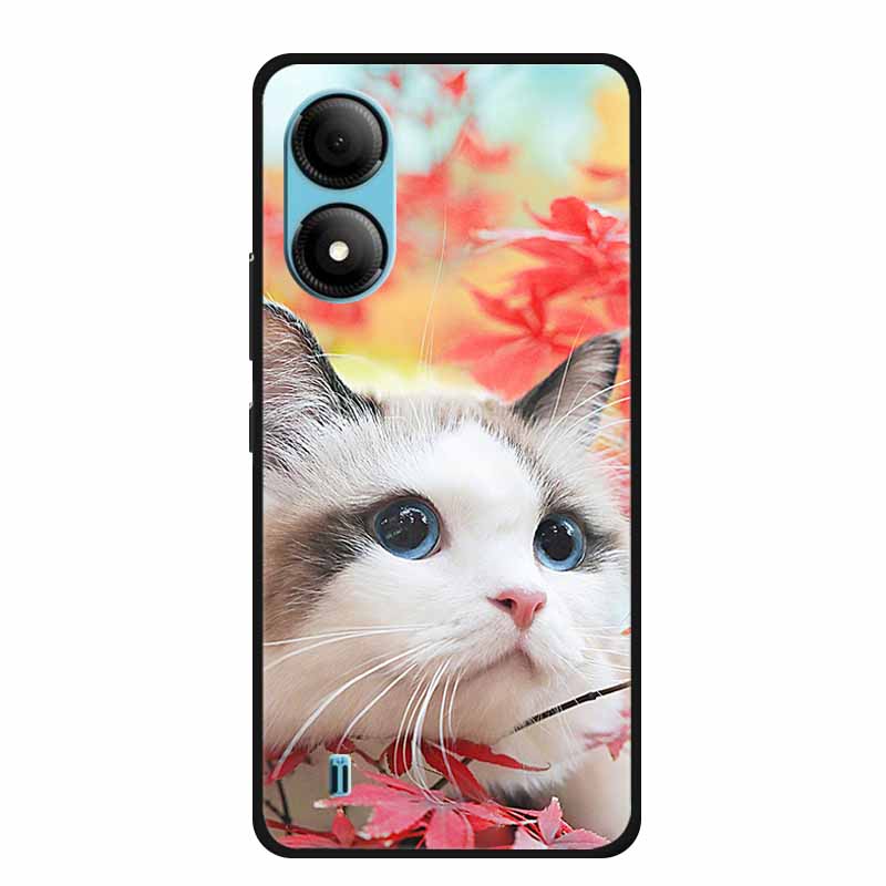 Funda For ZTE Blade A33S Case Cute Cartoon Cat Black Silicone Soft Phone Case For ZTE A33S Back Cover Case A 33 s 33s Coque Capa