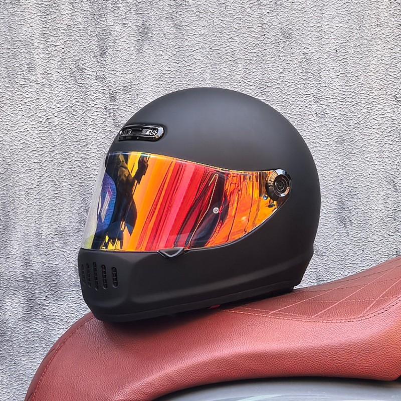 Full Face Motorcycle Helmet Men Women ABS Retro Cruiser Style All Season Use With Multiple Color Options