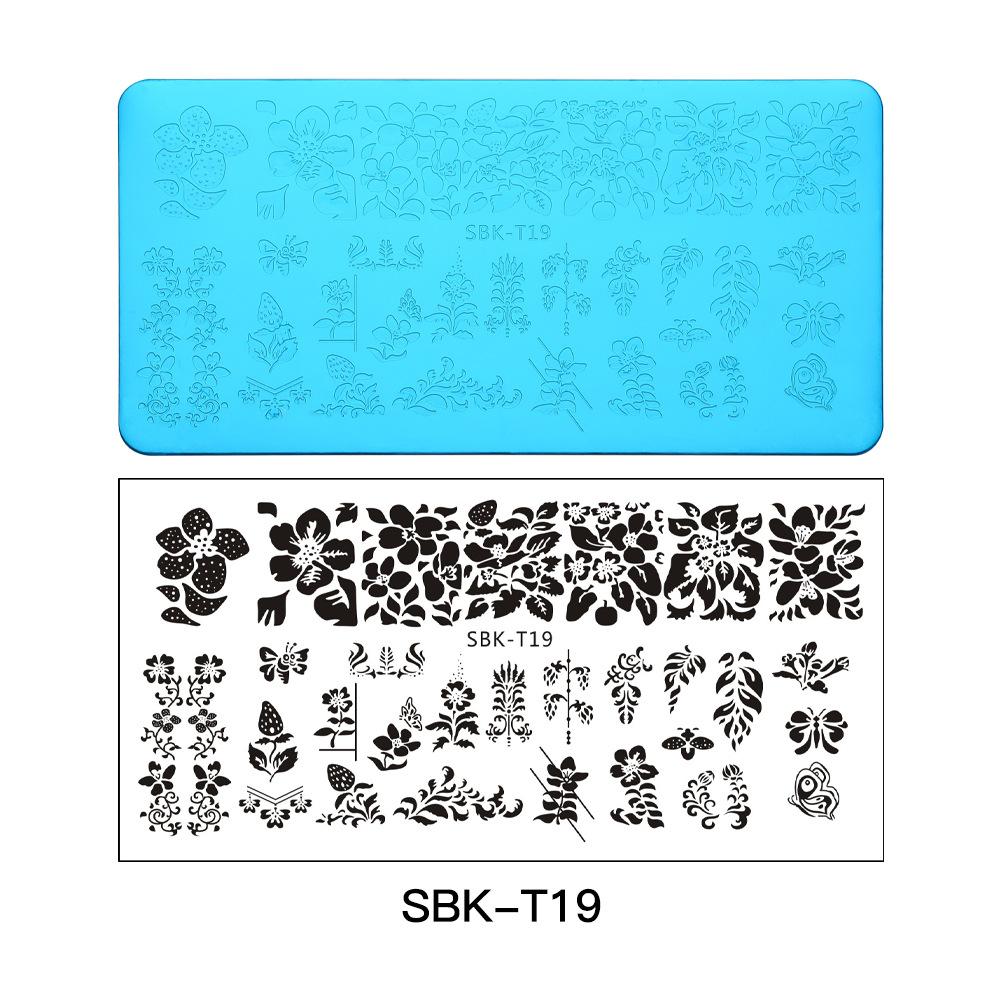 1 PC Nail Art Templates Stamping Plate Design Flower Butterfly Glass Temperature Lace Stamp Templates Plates Image Decor